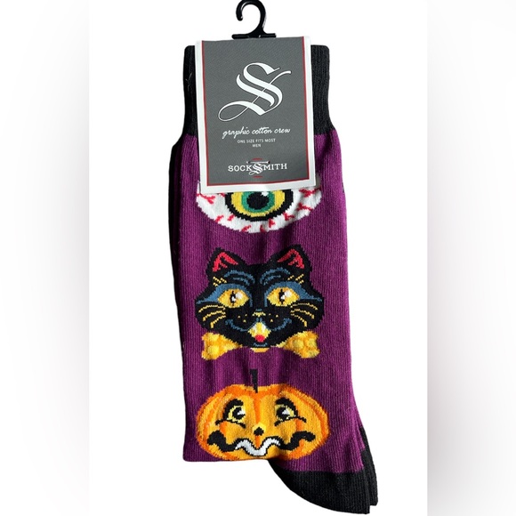 Socksmith All Hallow’s Eve Graphic Crew Sock - Picture 1 of 4
